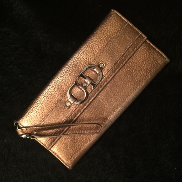 NWT!!! DIOR Gold Metallic Wristlet - Picture 2 of 8